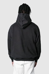 SUPER HEAVY OVERSIZE BLANK HOODIE WASHED BLACK