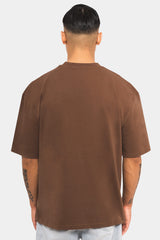HEAVY EMBO T-SHIRT BROWN
