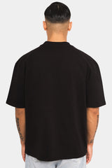 SUPER HEAVY FRONT EMBO T-SHIRT BLACK