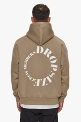 HEAVY OVERSIZE v2 CIRCLE HOODIE SILVER MINK