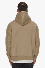 HEAVY FRONTLOGO HOODIE WEATHERED TEAK / CHOCOLATE