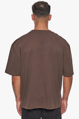 HEAVY OVERSIZE EMBO T-SHIRT CHOCOLATE BROWN