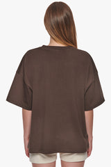 HEAVY BIG LOGO T-SHIRT CHOCOLATE BROWN