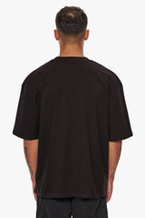 HEAVY OVERSIZE RAINBOW T-SHIRT BLACK