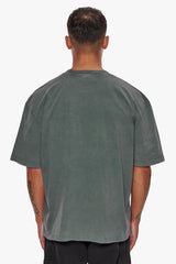 HEAVY OVERSIZE EMBO T-SHIRT WASHED GREY