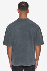HEAVY OVERSIZE EMBO T-SHIRT WASHED GREY