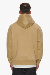 HEAVY OVERSIZE EMBO HOODIE LIGHT BROWN