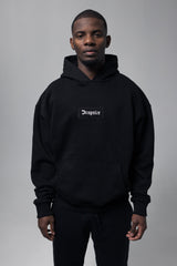 BOX LOGO DESIGN HOODIE BLACK