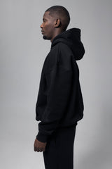 BOX LOGO DESIGN HOODIE BLACK