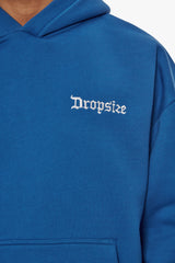 HEAVY OVERSIZE EMBO HOODIE BLUE