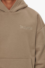 HEAVY OVERSIZE EMBO HOODIE SILVER MINK