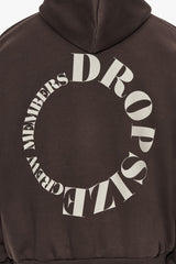 HEAVY OVERSIZE V2 CIRLCE HOODIE CHOCOLATE BROWN
