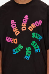 HEAVY OVERSIZE COLOUR TWIST T-SHIRT BLACK