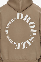 HEAVY OVERSIZE v2 CIRCLE HOODIE SILVER MINK