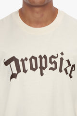 HEAVY OVERSIZE BROWN LOGO PUFFER PRINT T-SHIRT COCONUT MILK