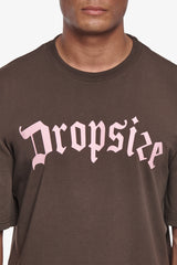 HEAVY OVERSIZE LOGO T-SHIRT CHOCOLATE BROWN