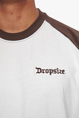 HEAVY COLOURED ARMS T-SHIRT CHOCOLATE/ CREAM