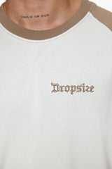 HEAVY COLOURED ARMS T-SHIRT SILVERMINK/ CREAM