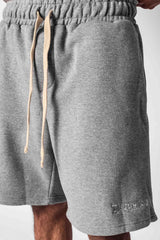 HEAVY SWEAT EMBO SHORT GREY MELANGE