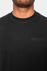 HEAVY OVERSIZE EMBO T-SHIRT BLACK