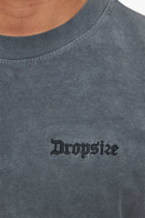 HEAVY OVERSIZE EMBO T-SHIRT WASHED GREY