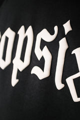 HEAVY OVERSIZE PUFFER PRINT HOODIE WASHED BLACK