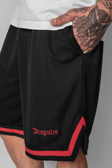 LOGO MESH SHORT BLACK/RED