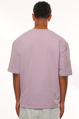 HEAVY OVERSIZE METAL PATCH BASIC T-SHIRT PINK