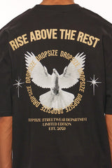 HEAVY OVERSIZE RISE ABOVE T-SHIRT BLACK