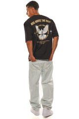 HEAVY OVERSIZE RISE ABOVE T-SHIRT BLACK