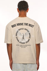 HEAVY OVERSIZE RISE ABOVE T-SHIRT COCONUT MILK