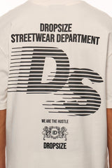 HEAVY OVERSIZE STREETWEAR DEPARTMENT T-SHIRT CREAM WHITE