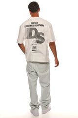 HEAVY OVERSIZE STREETWEAR DEPARTMENT T-SHIRT CREAM WHITE