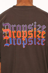 HEAVY OVERSIZE TRIPLE LOGO T-SHIRT WASHED BLACK