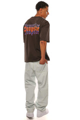 HEAVY OVERSIZE TRIPLE LOGO T-SHIRT WASHED BLACK