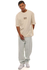 HEAVY OVERSIZE STAPLE LOGO T-SHIRT COCONUT MILK