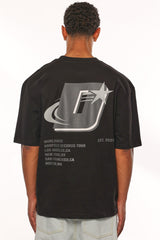 HEAVY OVERSIZE STAR LOGO T-SHIRT BLACK
