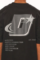 HEAVY OVERSIZE STAR LOGO T-SHIRT BLACK