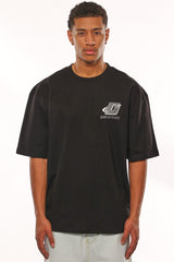 HEAVY OVERSIZE STAR LOGO T-SHIRT BLACK