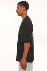 HEAVY OVERSIZE STAR LOGO T-SHIRT BLACK