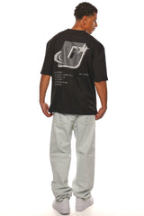 HEAVY OVERSIZE STAR LOGO T-SHIRT BLACK