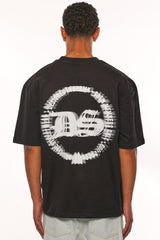 HEAVY OVERSIZE LOGO CIRCLE T-SHIRT BLACK