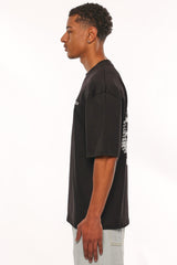 HEAVY OVERSIZE LOGO CIRCLE T-SHIRT BLACK