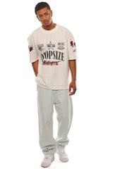 HEAVY OVERSIZE MOTORSPORT T-SHIRT CREAM