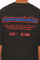 HEAVY OVERSIZE PEACE OF MIND T-SHIRT BLACK