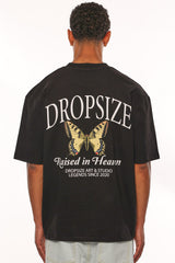 HEAVY OVERSIZE RAISED IN HEAVEN T-SHIRT BLACK