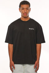HEAVY OVERSIZE RAISED IN HEAVEN T-SHIRT BLACK