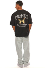 HEAVY OVERSIZE RAISED IN HEAVEN T-SHIRT BLACK