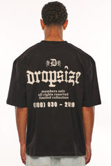 HEAVY OVERSIZE MEMBERS ONLY T-SHIRT BLACK