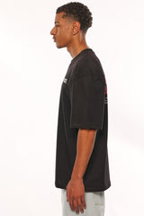 HEAVY OVERSIZE HEAVEN CALLING T-SHIRT BLACK